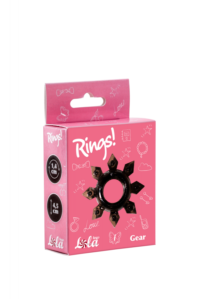 Эрекционное кольцо Rings Gear black 0112-21Lola